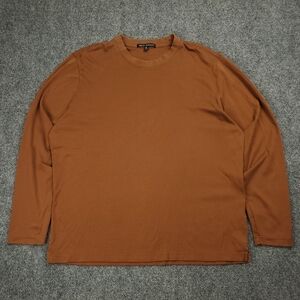 Robert Barakett Long Sleeve T Shirt Mens XL Crewneck Burnt Orange Pima Cotton